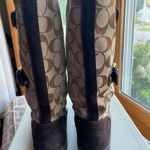 Coach Tinah Khaki Boots Size 6M - Picture 6 of 9